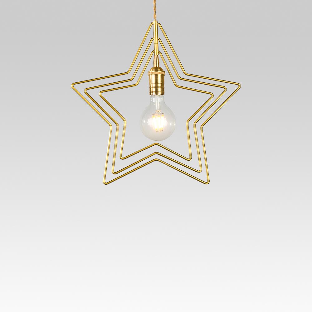 Lampada a Sospensione Geometrica a Stella Singola