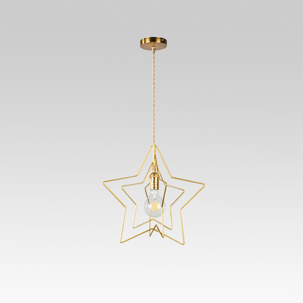 Lampada a Sospensione Geometrica a Stella Singola