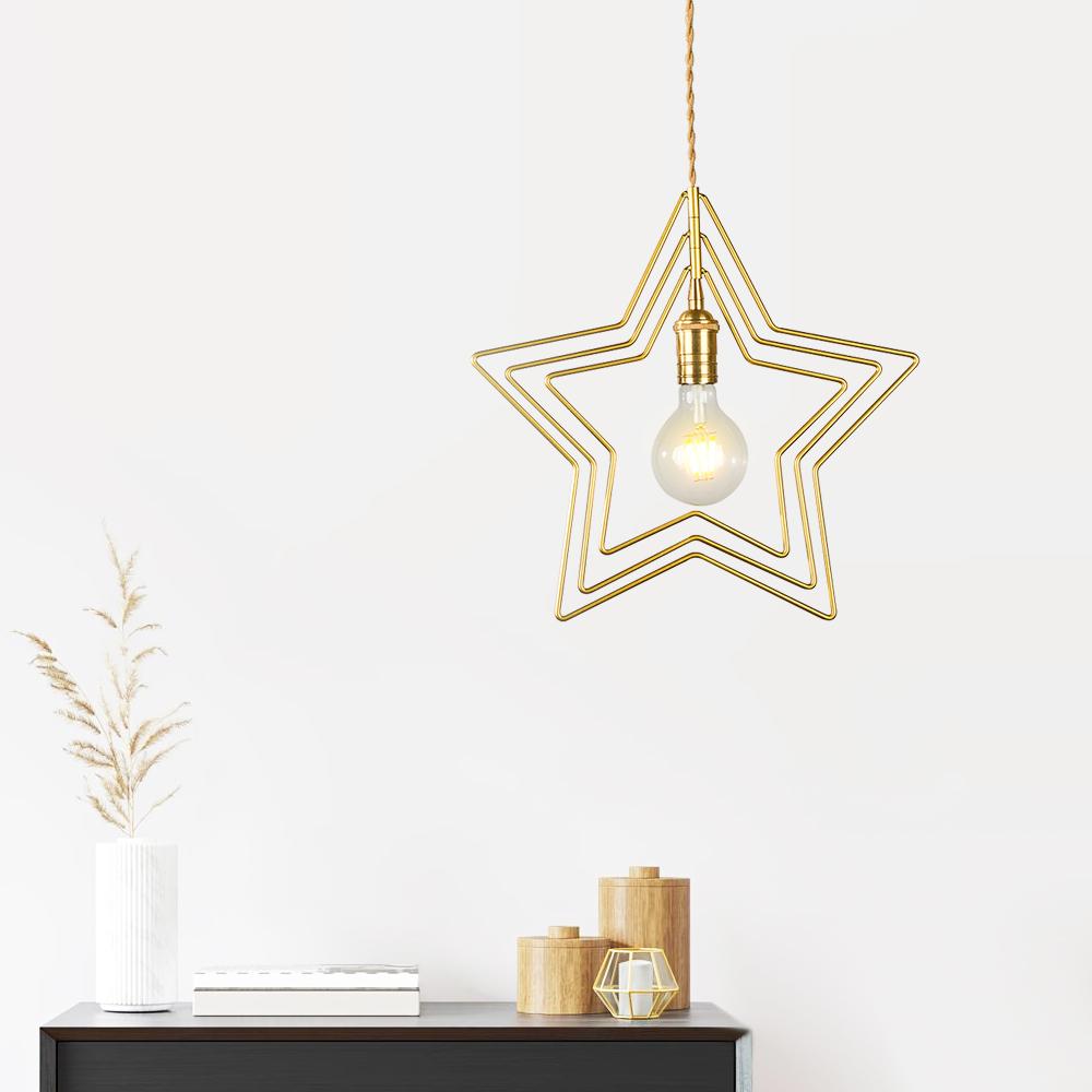 Lampada a Sospensione Geometrica a Stella Singola
