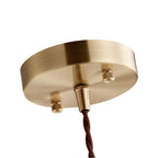 1-Luce Ceramica Bianca Vintage Pendente Conico Pieghettato