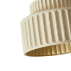 1-Luce Stile Crema Vintage Drum Semi Flush Mount