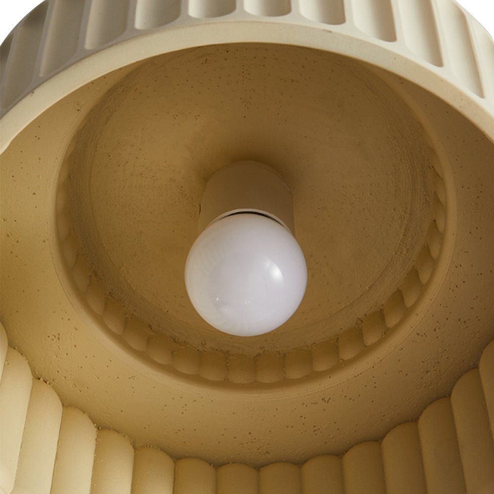 1-Luce Stile Crema Vintage Drum Semi Flush Mount