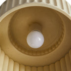 1-Luce Stile Crema Vintage Drum Semi Flush Mount