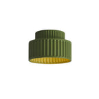 1-Luce Stile Crema Vintage Drum Semi Flush Mount