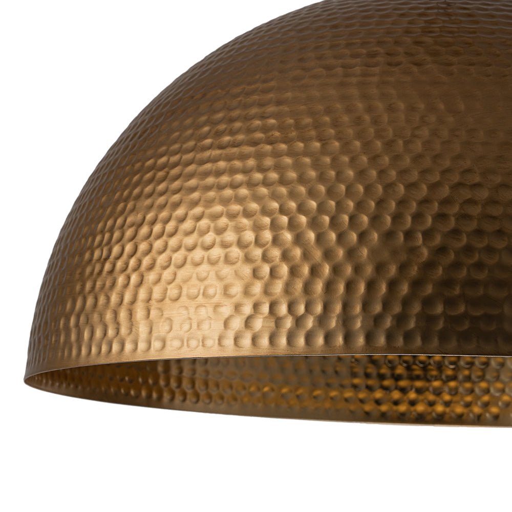 Lampada a sospensione in metallo martellato industriale a 1 luce