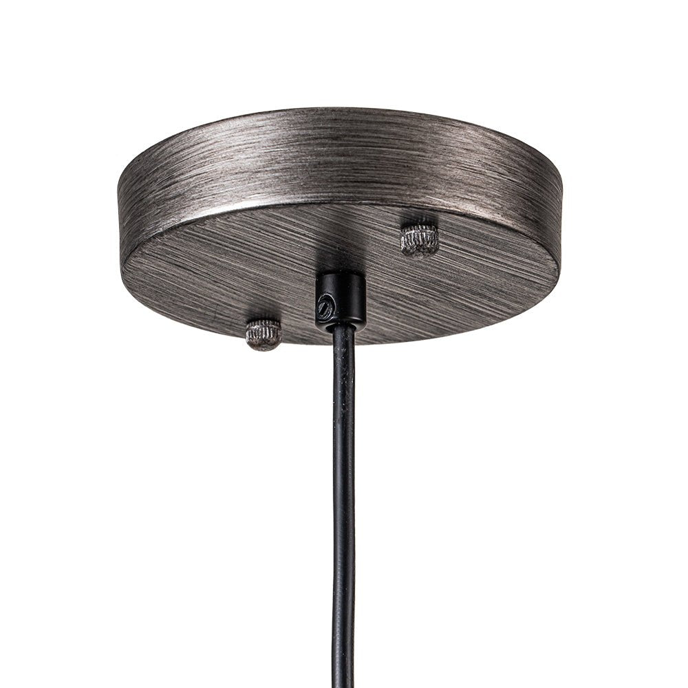 Lampada a sospensione in metallo martellato industriale a 1 luce