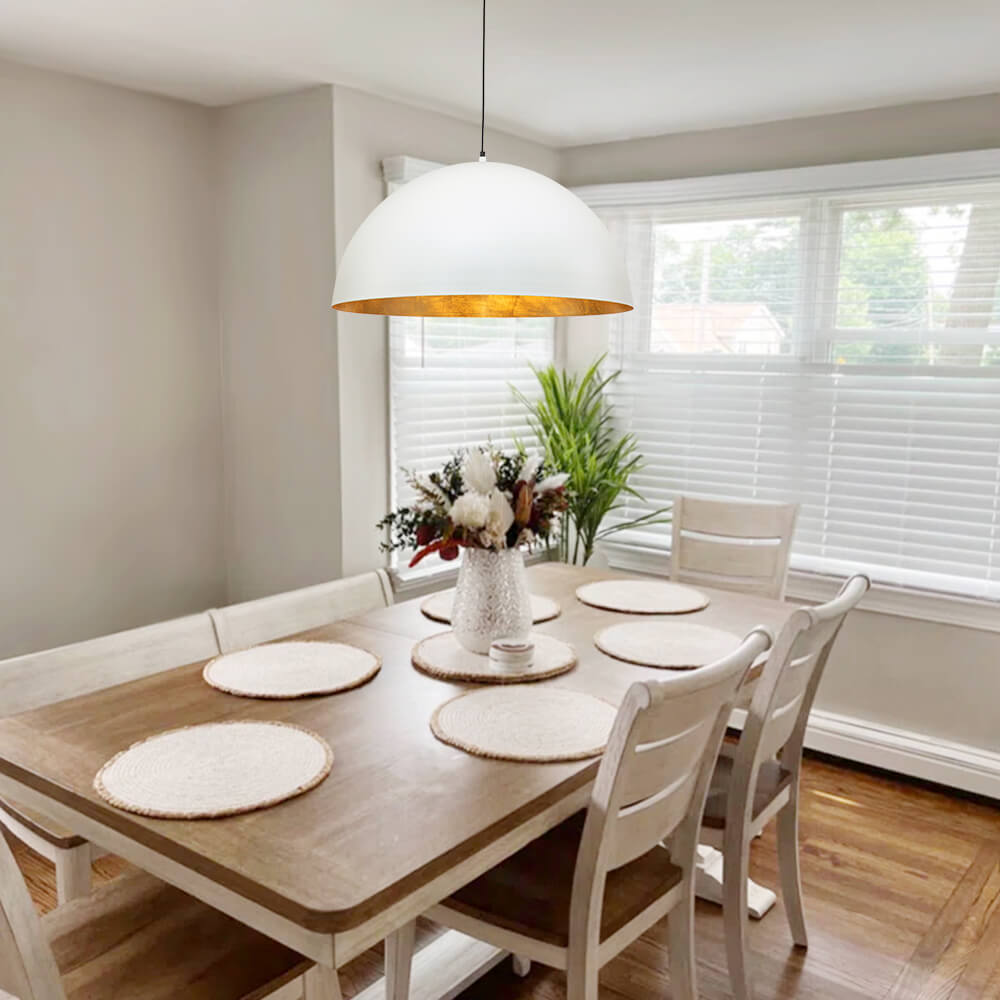 1-Luce Industriale Oversized Lampadario a Cupola in Metallo