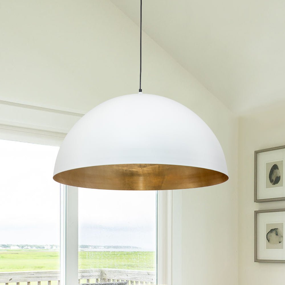 1-Luce Industriale Oversized Lampadario a Cupola in Metallo