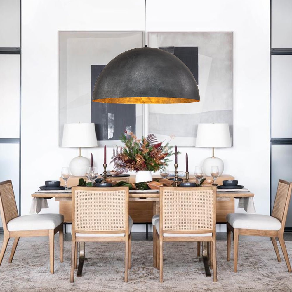 1-Luce Industriale Oversized Lampadario a Cupola in Metallo