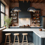 1-Luce Industriale Oversized Lampadario a Cupola in Metallo