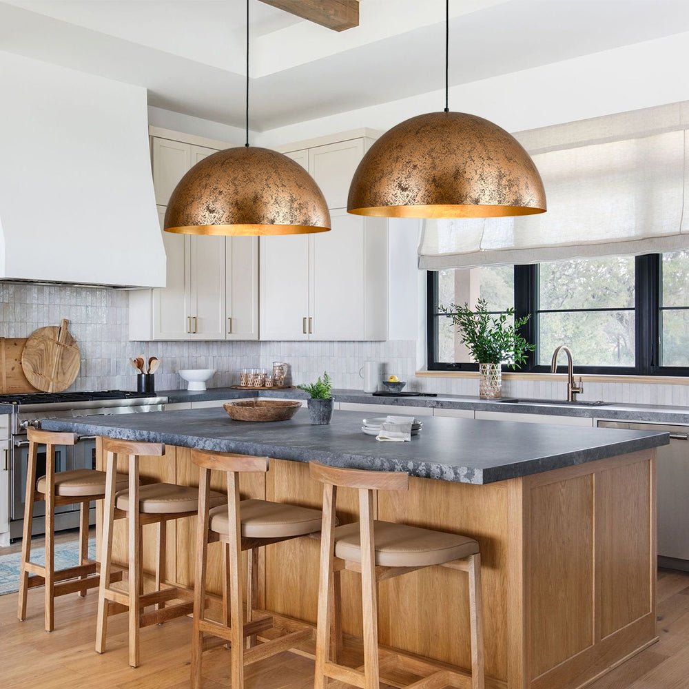 1-Luce Industriale Oversized Lampadario a Cupola in Metallo