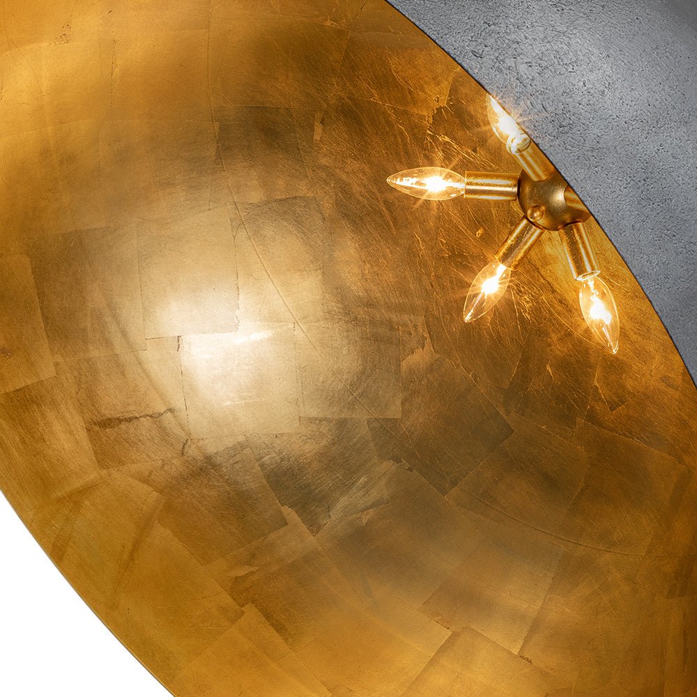 1-Luce Industriale Oversized Lampadario a Cupola in Metallo