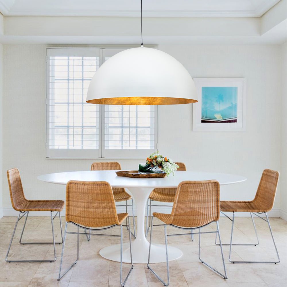 1-Luce Industriale Oversized Lampadario a Cupola in Metallo