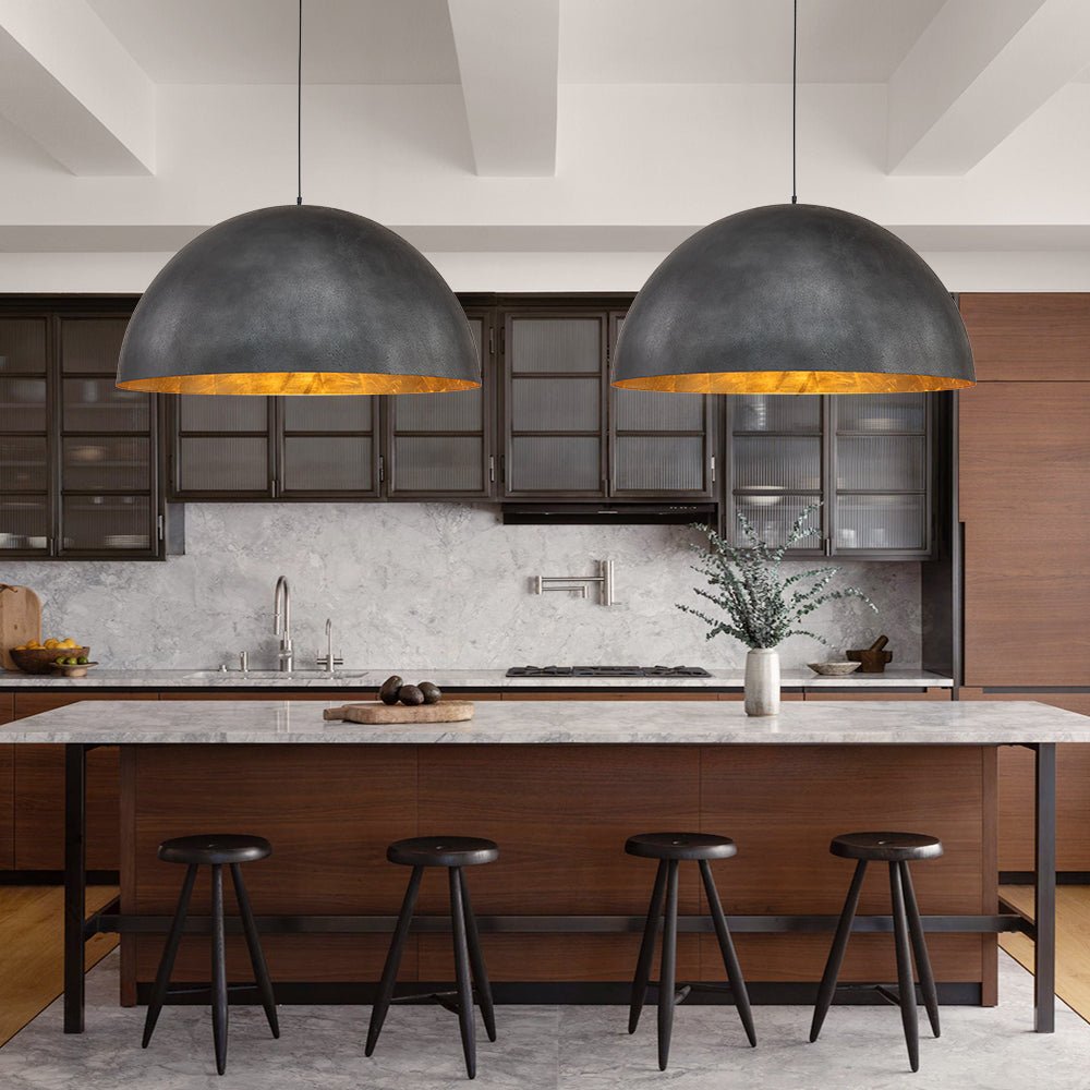 1-Luce Industriale Oversized Lampadario a Cupola in Metallo