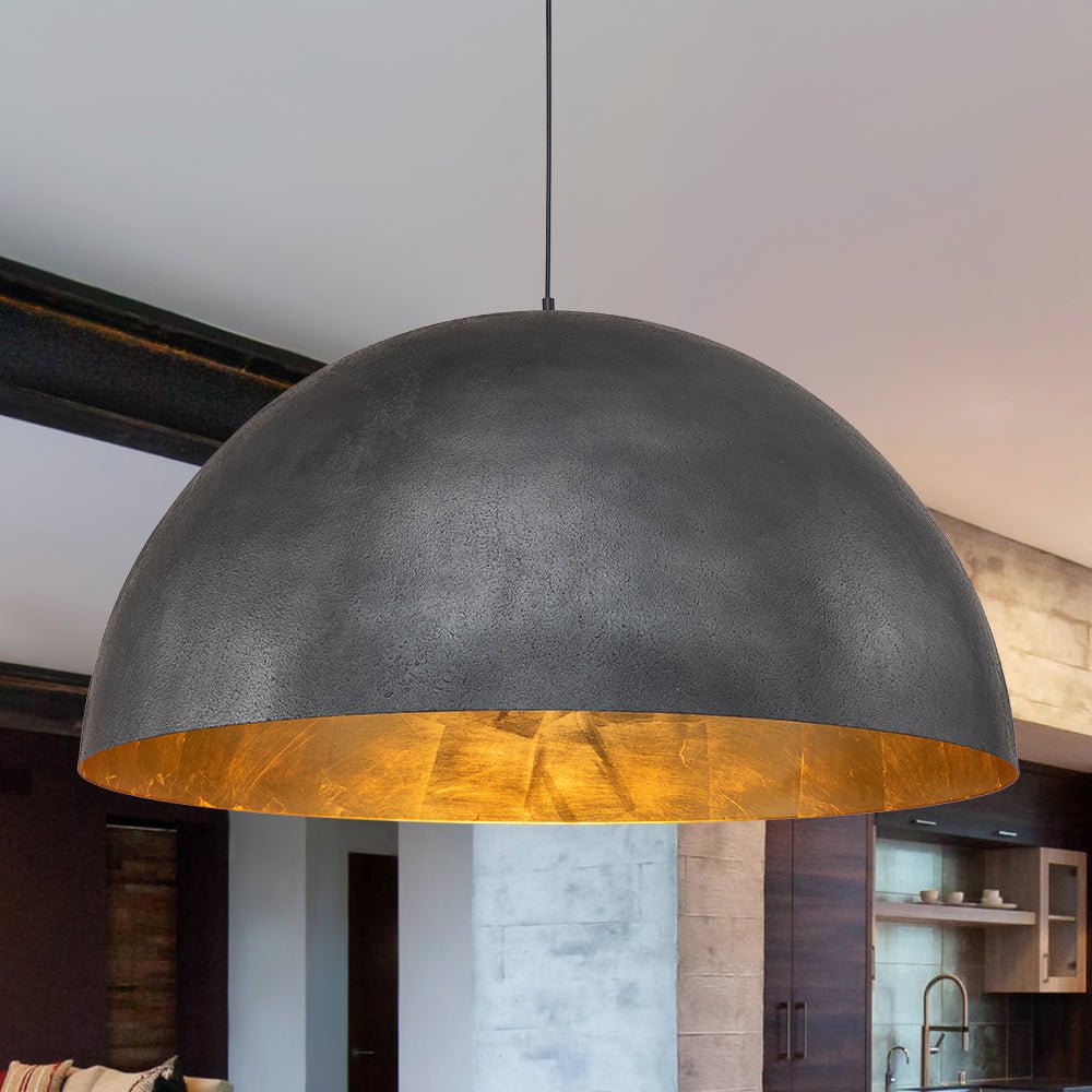 1-Luce Industriale Oversized Lampadario a Cupola in Metallo