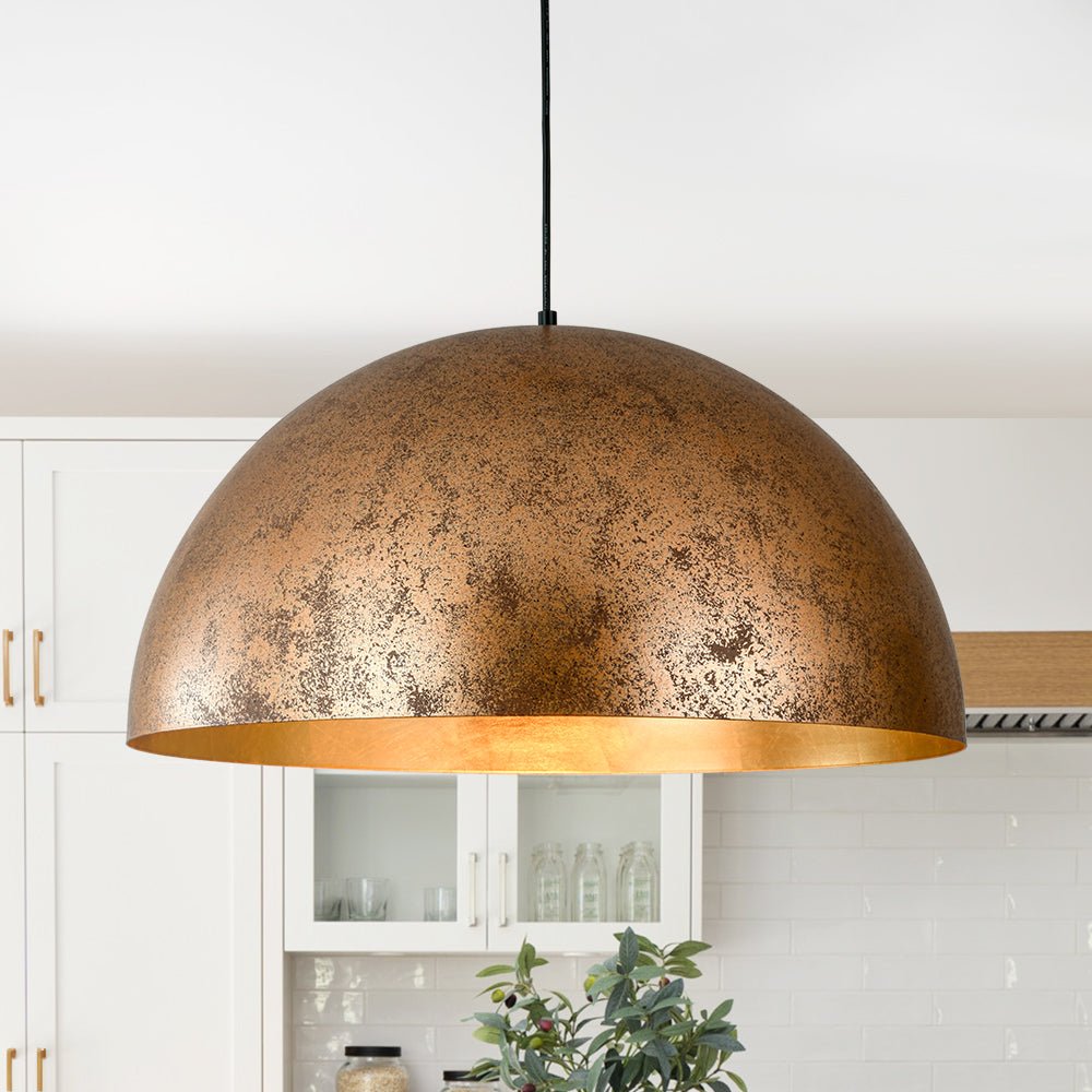 1-Luce Industriale Oversized Lampadario a Cupola in Metallo