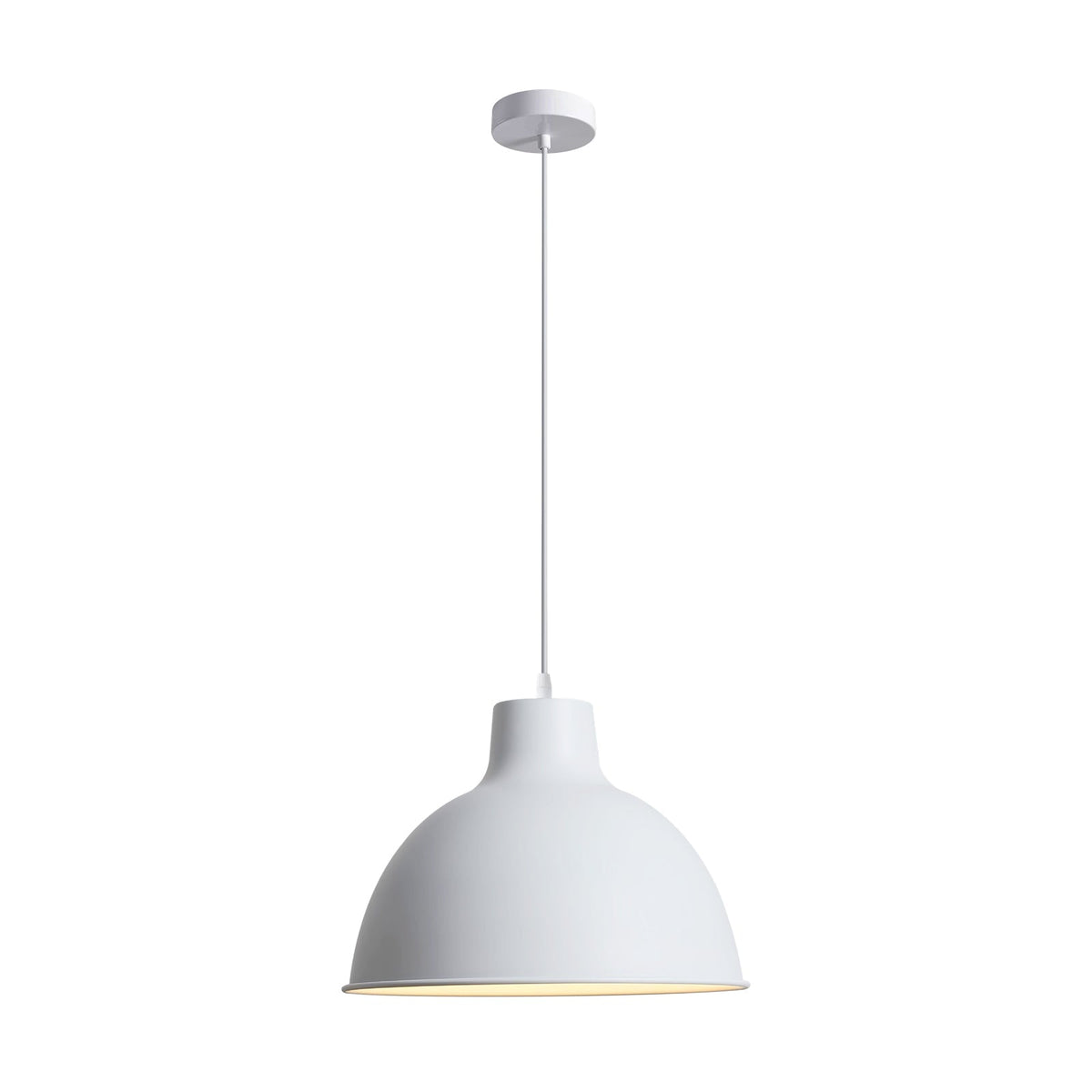 1-Luce Minimalista Moderna in Metallo Opaco a Cupola