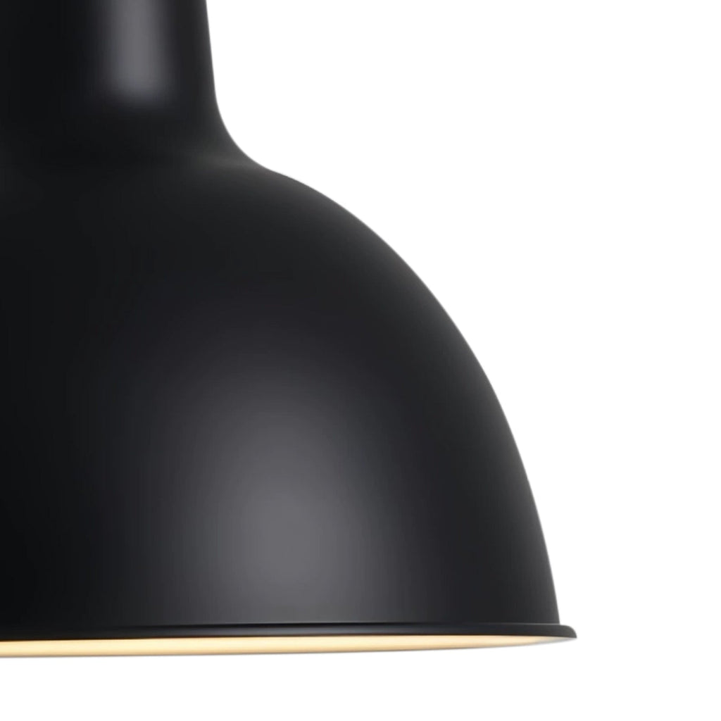 1-Luce Minimalista Moderna in Metallo Opaco a Cupola