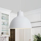 1-Luce Minimalista Moderna in Metallo Opaco a Cupola
