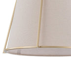 Lampada a sospensione vintage con paralume conico in lino a 4 luci