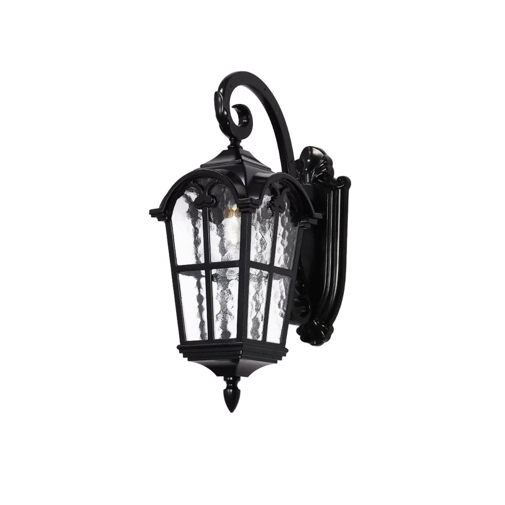 1-Luce Lanterna Vintage in Vetro Acqua Applique da Esterno