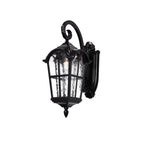 1-Luce Lanterna Vintage in Vetro Acqua Applique da Esterno