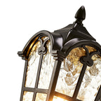 1-Luce Lanterna Vintage in Vetro Acqua Applique da Esterno