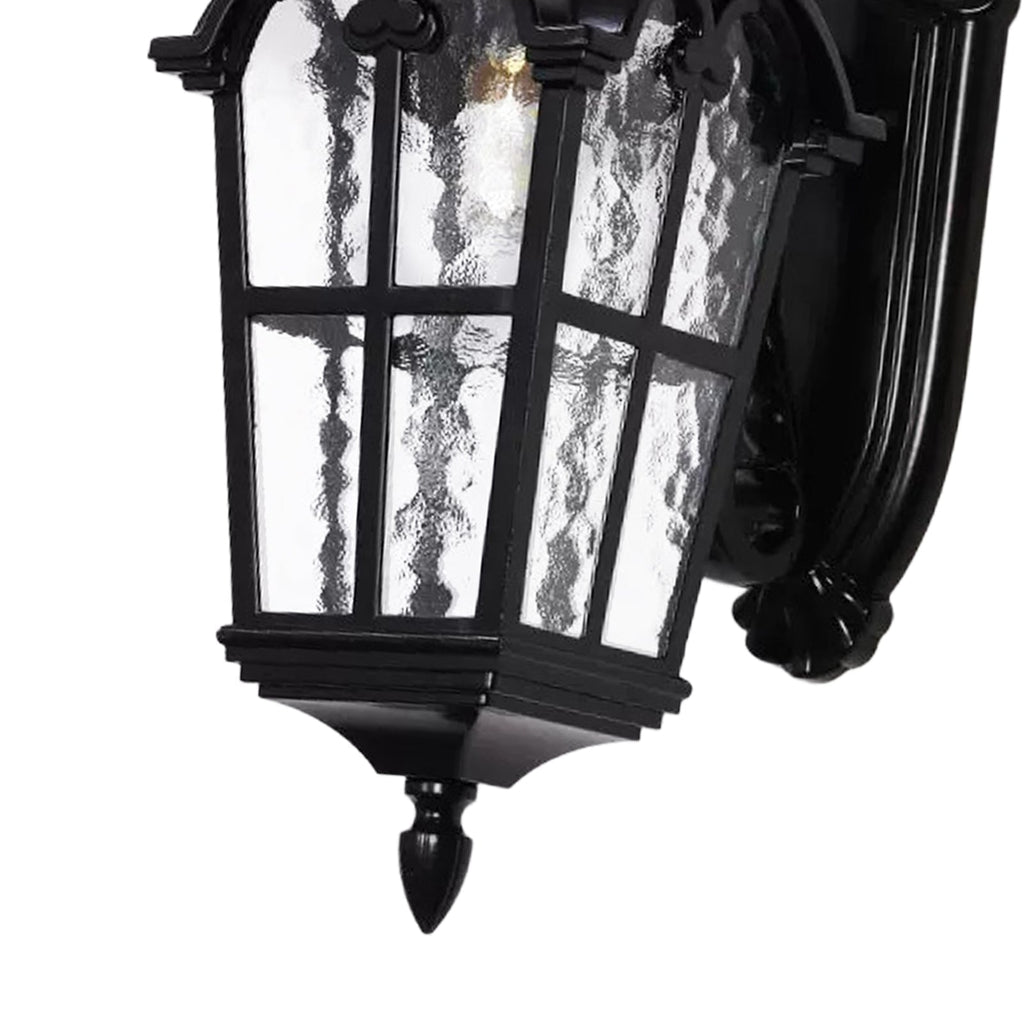 1-Luce Lanterna Vintage in Vetro Acqua Applique da Esterno
