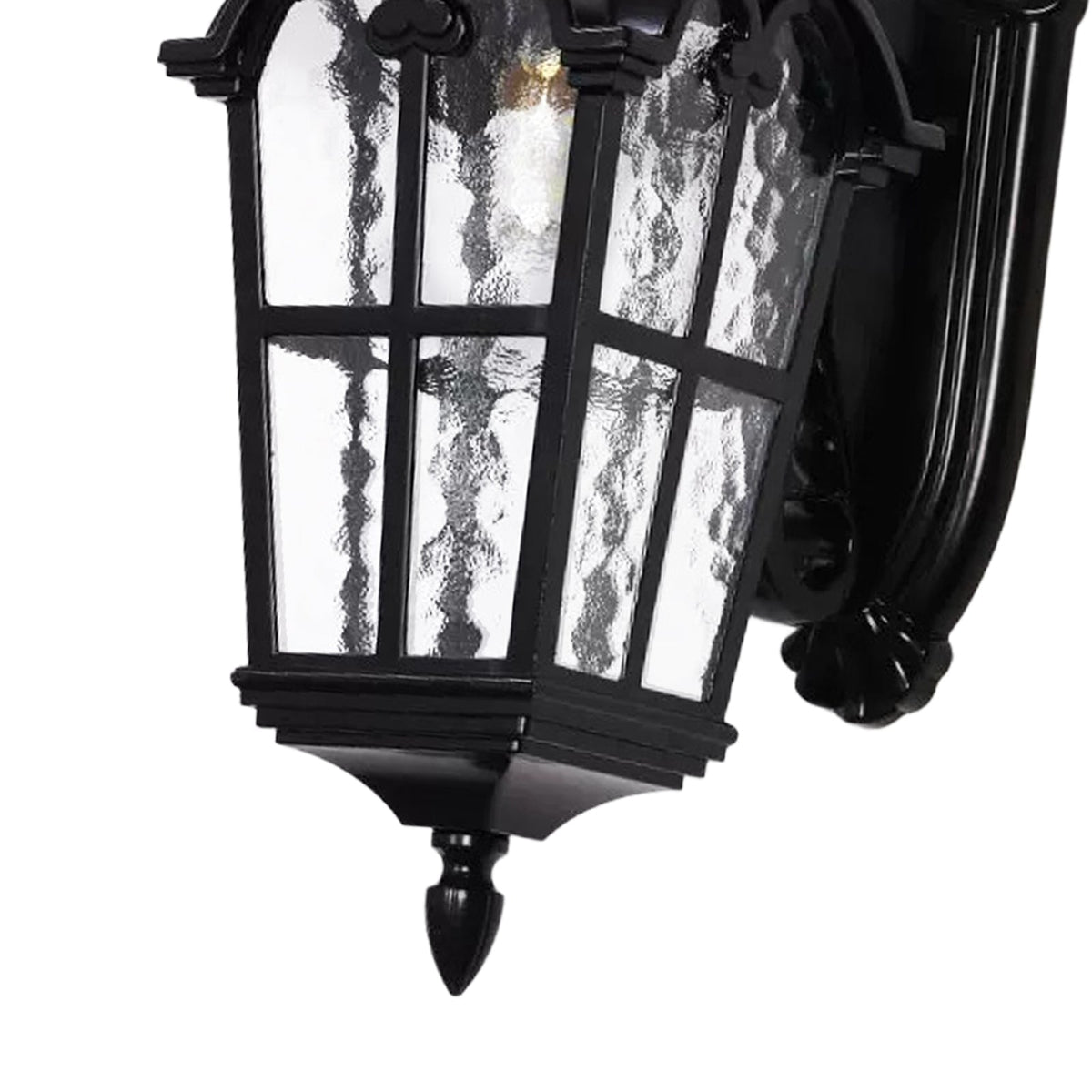 1-Luce Lanterna Vintage in Vetro Acqua Applique da Esterno