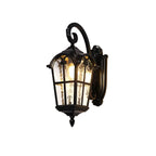 1-Luce Lanterna Vintage in Vetro Acqua Applique da Esterno