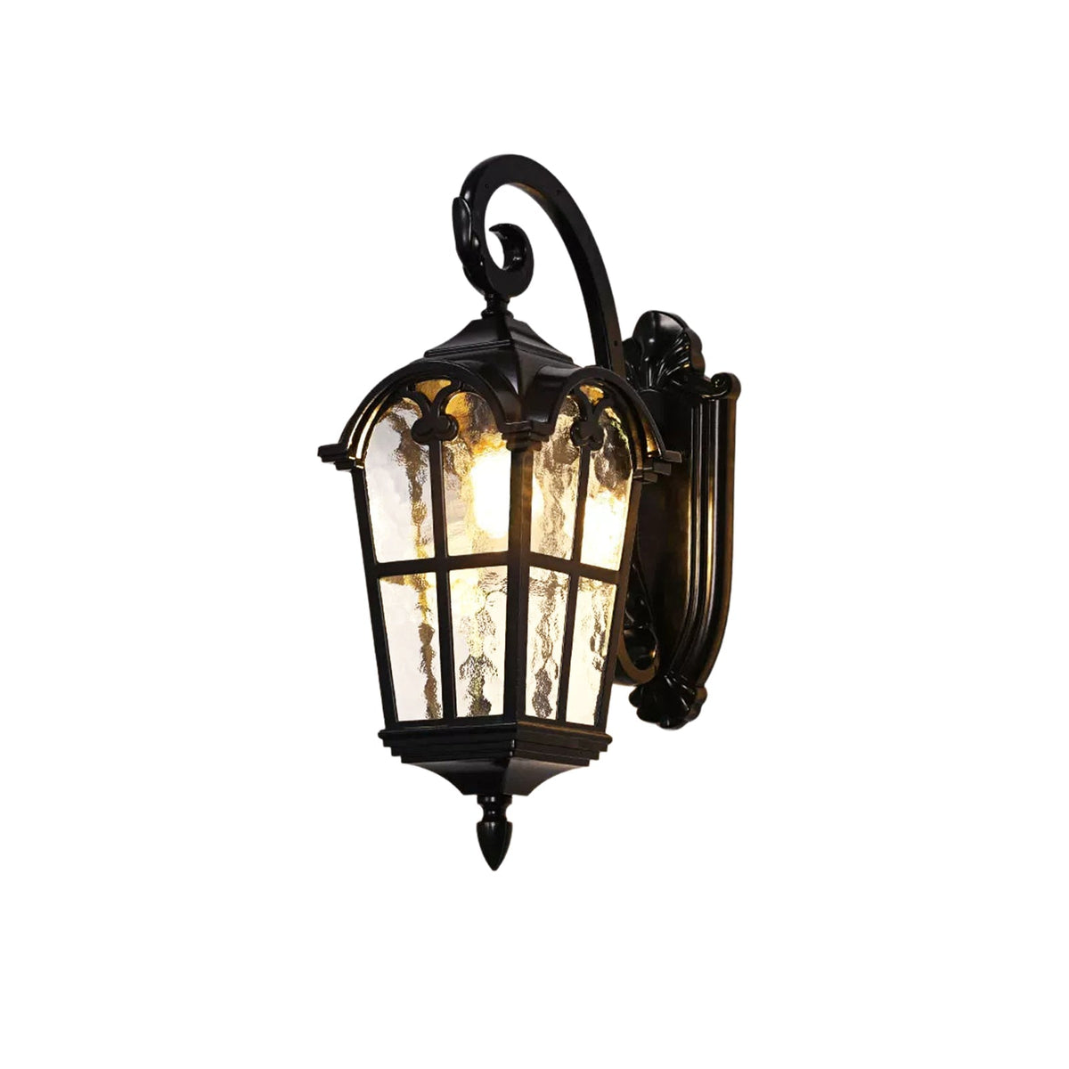 1-Luce Lanterna Vintage in Vetro Acqua Applique da Esterno