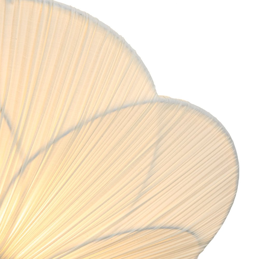 Lampada da soffitto semi-flush a 3 luci con paralume in tessuto plissettato a forma di fiore