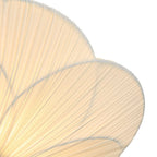 Lampada da soffitto semi-flush a 3 luci con paralume in tessuto plissettato a forma di fiore