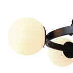 Lampadario a Bolle Nero a 5 Luci
