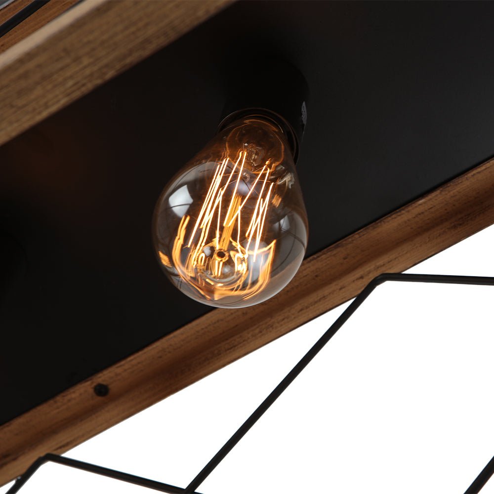 Lampadario Lineare Rettangolare a 5 Luci per Isola Cucina
