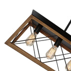 Lampadario Lineare Rettangolare a 5 Luci per Isola Cucina