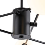 Plafoniera Semi Flush a 6 Luce in Vetro Globo Sputnik