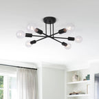 Plafoniera Semi Flush a 6 Luci Stile Sputnik