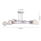 Plafoniera Semi Flush a 6 Luci Stile Sputnik