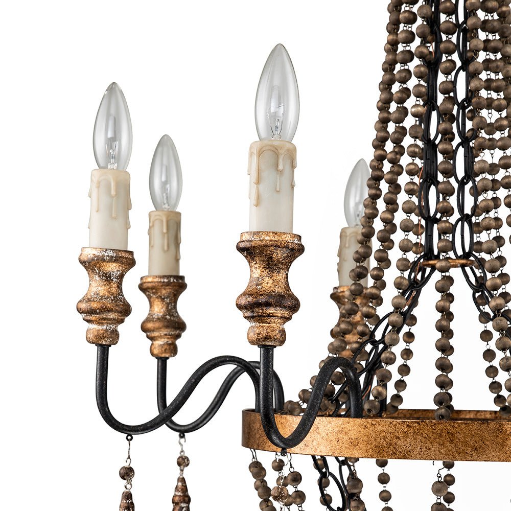 Lampadario Empire a 8 Luci in Stile Candela