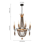 Lampadario Empire a 8 Luci in Stile Candela