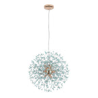 Lampadario Fuochi D'Artificio Dente di Leone Blu a 9 Luci