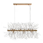 Lampadario Moderno Lineare in Cristallo a 9 Luci
