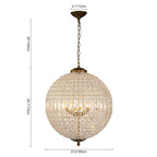 Lampadario in Cristallo Anticato a Globo