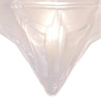 Lampada a sospensione in vetro satinato a forma di stella Art Deco con 1 luce