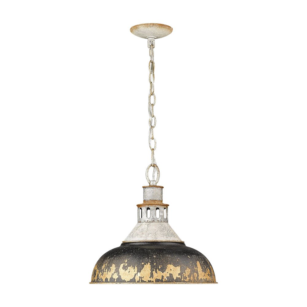 Luce a Sospensione Domale Artigianale in Pittura a Mano con Bordo Larghezza 1 Luce