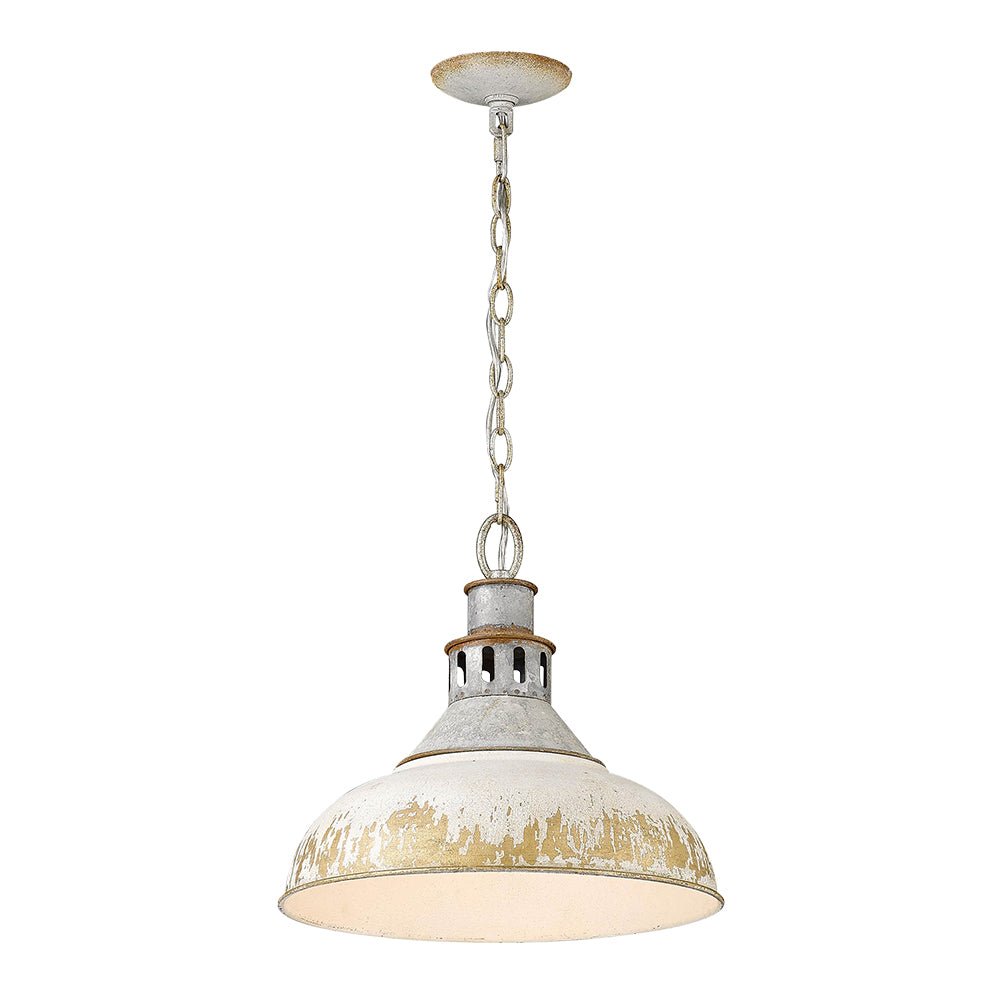 Luce a Sospensione Domale Artigianale in Pittura a Mano con Bordo Larghezza 1 Luce