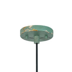 Lampada a sospensione singola a cupola in metallo vintage 1 luce, dipinta a mano e invecchiata