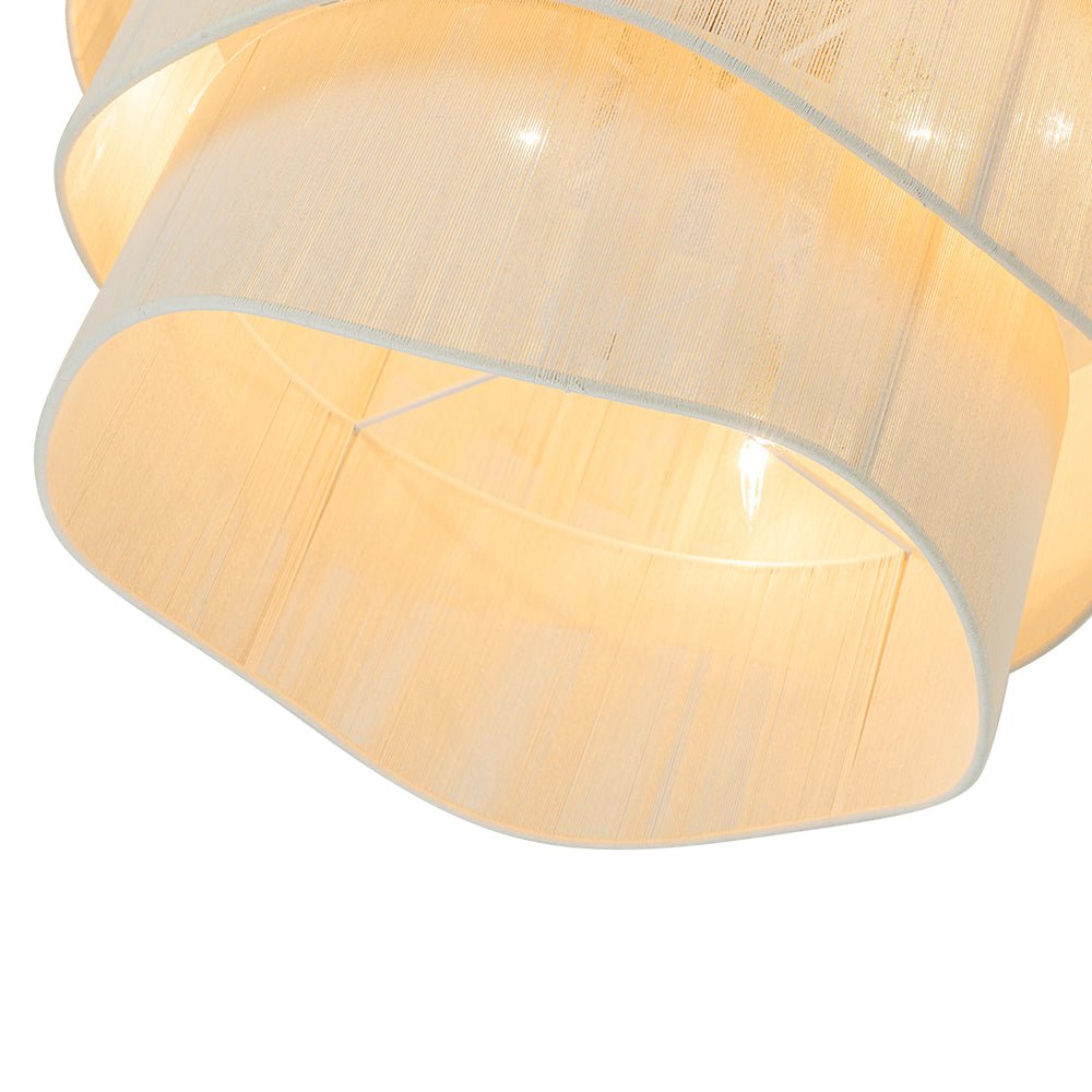 Lampadario Woven a Tamburo a Strati con 6 Luci in Stile Boho