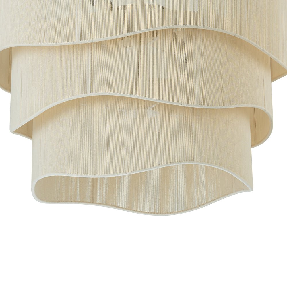 Lampadario Woven a Tamburo a Strati con 6 Luci in Stile Boho